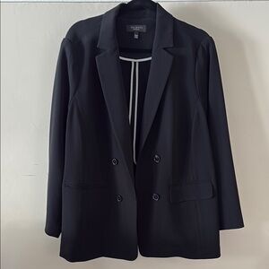Talbots Women's Elegant Black Double-Breasted Blazer. 20WP